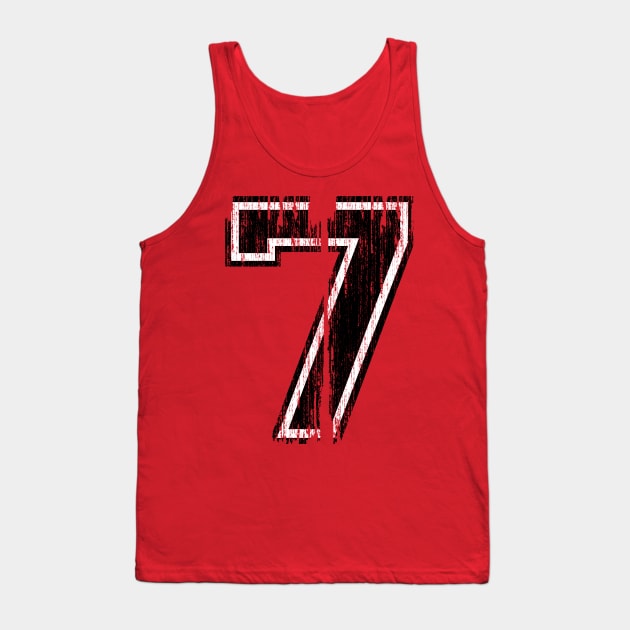 Varsity Sports Letter 7 Tank Top by Adatude